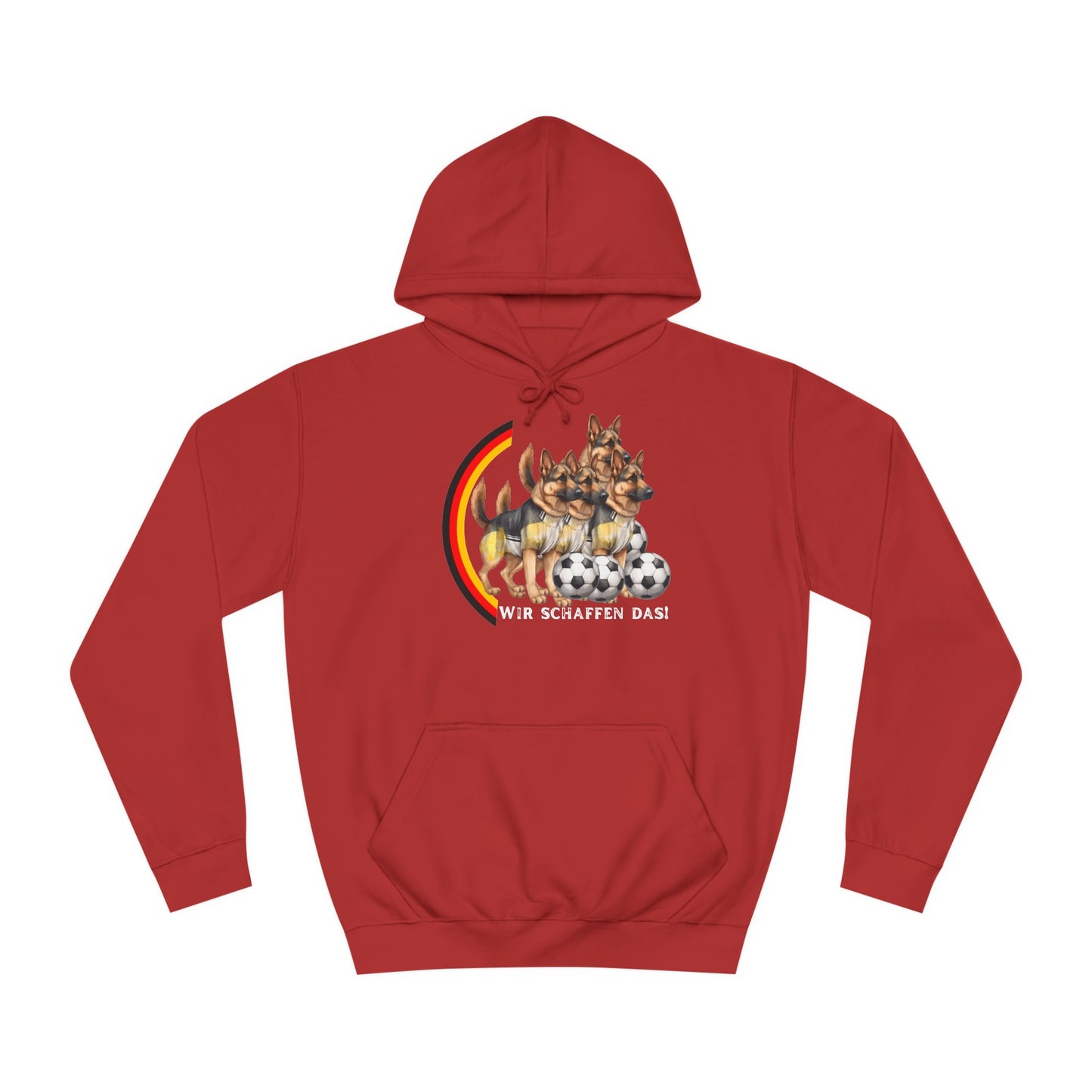 Mit den deutschen Hunden als Fan, schaffen wir das! bedruckt auf Unisex Hoodies - Beideseitig gedruckt