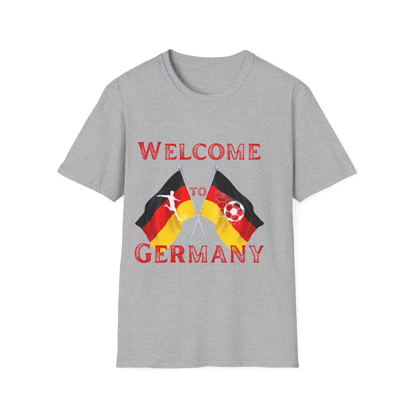 Welcome to Germany, Deutsche Nationalmannschaft, Fußballfan Unisex T-Shirts mit deutschen Flaggen