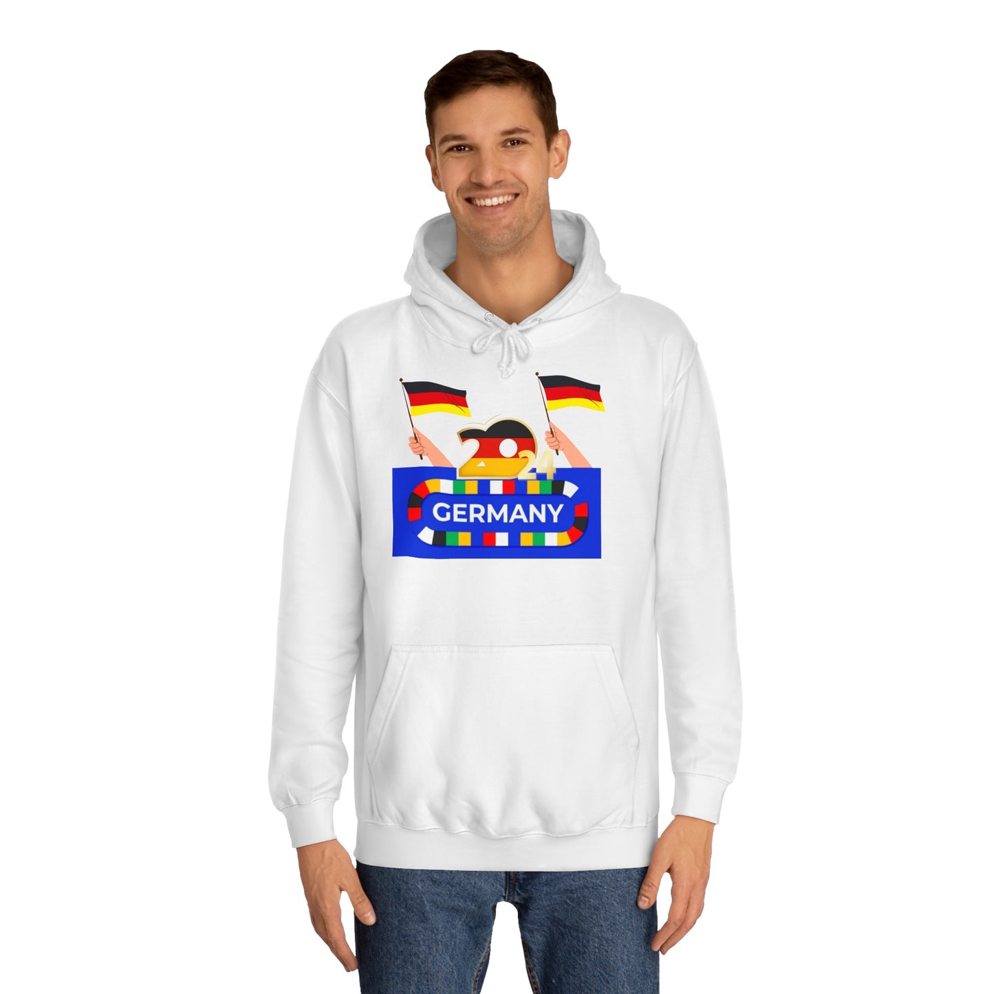 EM 2024 in Deutschland - Fußballs made in Deutschland - Beidseitig auf top Qualität Hoodies bedruckt