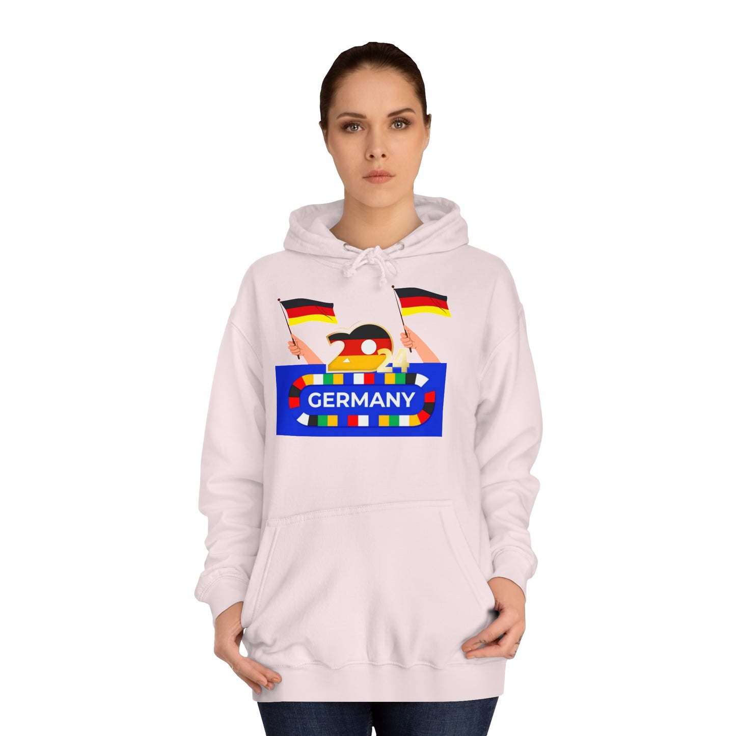 EM 2024 in Deutschland - Fußballs made in Deutschland - Beidseitig auf top Qualität Hoodies bedruckt