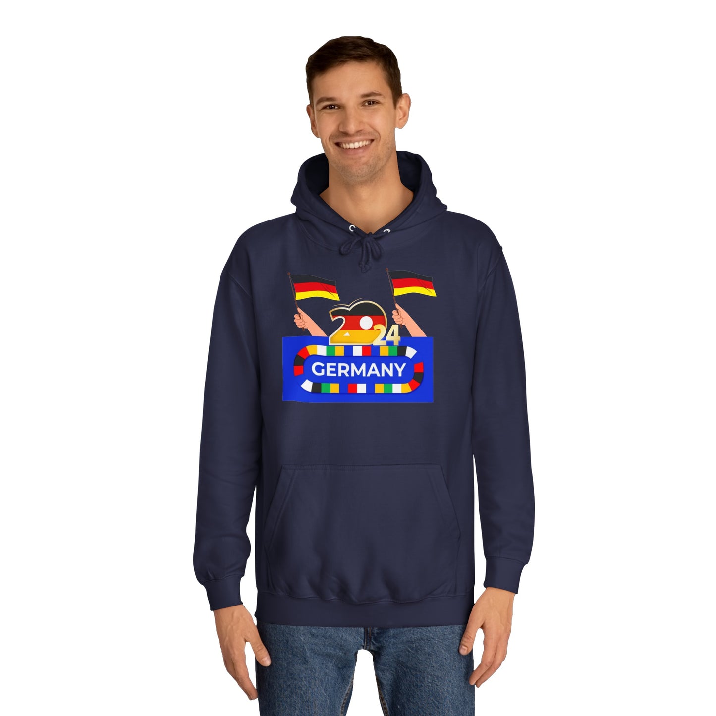 EM 2024 in Deutschland - Fußballs made in Deutschland - Beidseitig auf top Qualität Hoodies bedruckt