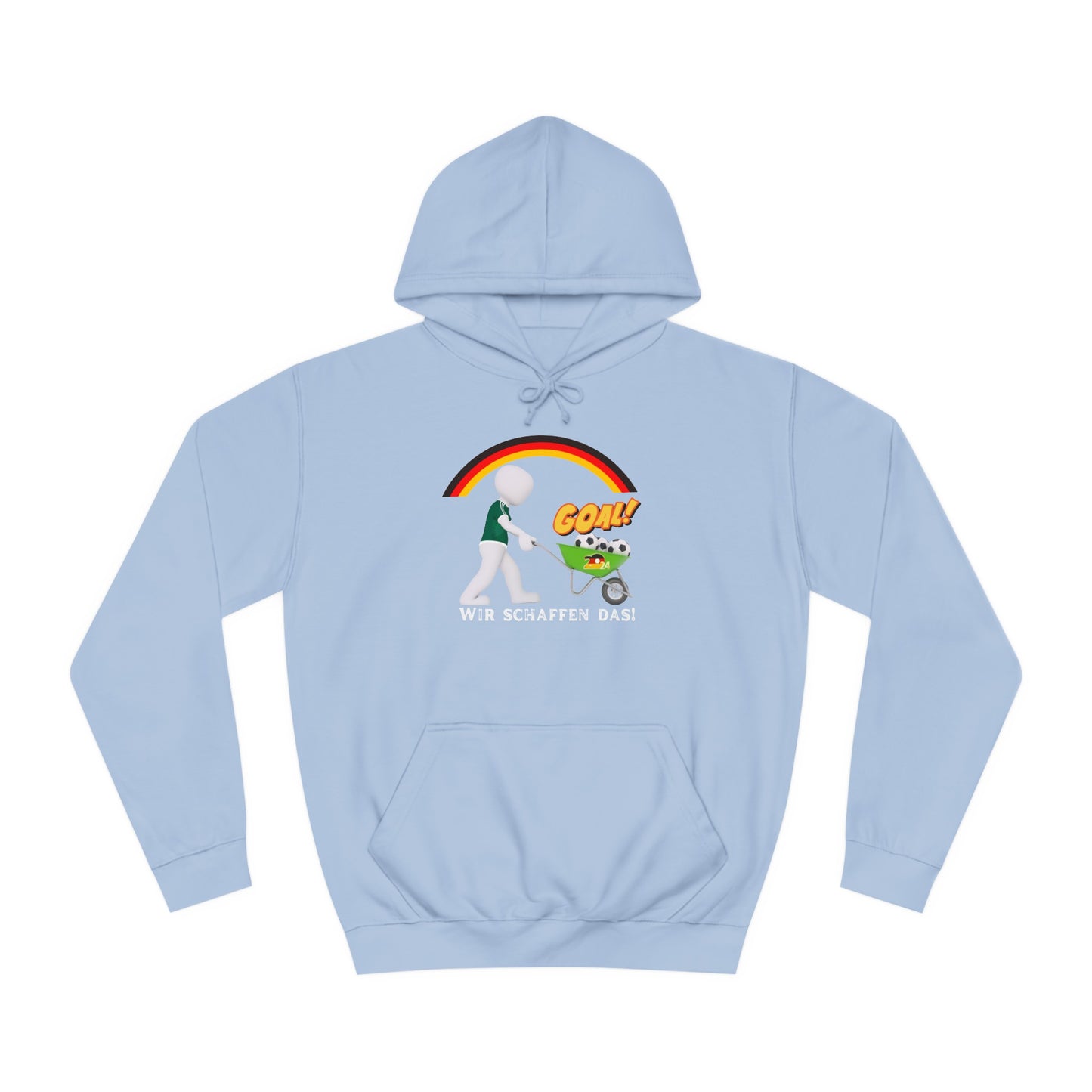 Mit den deutschen Hunden als Fan, schaffen wir das! bedruckt auf Unisex Hoodies
