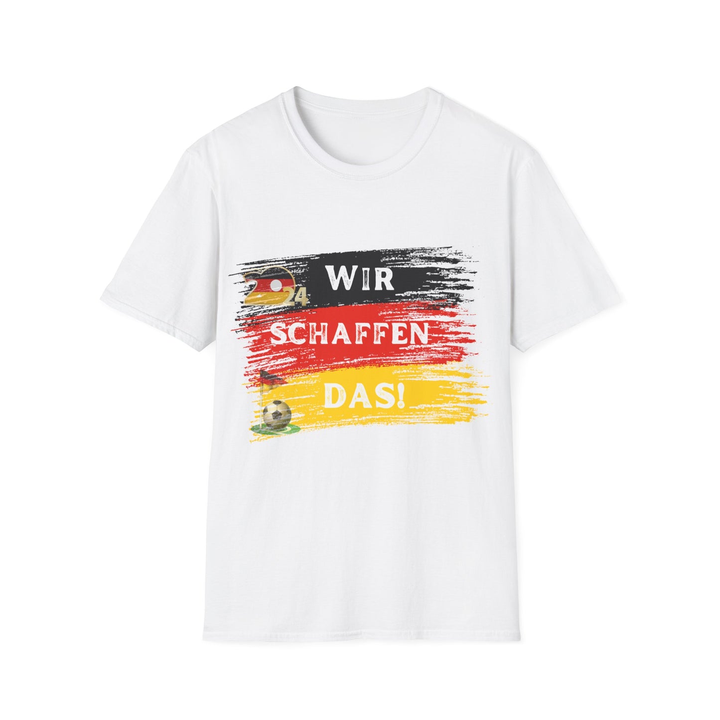 Fußballfan Unisex T-Shirt für alle fans, EM Deutschland 2024, Wir schaffen das!