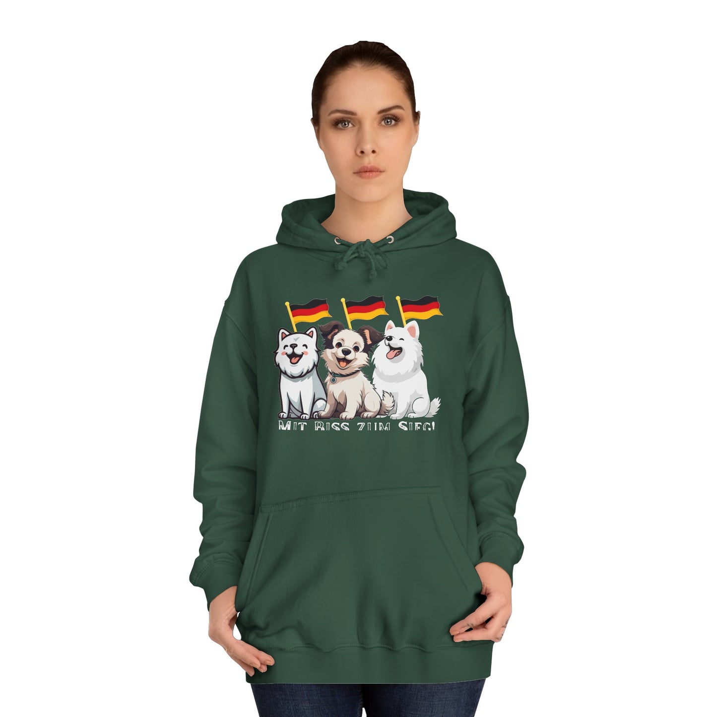 Deutsche Welpen als beste Fans aller Zeiten - gedruckt auf hochwertigen Hoodies.