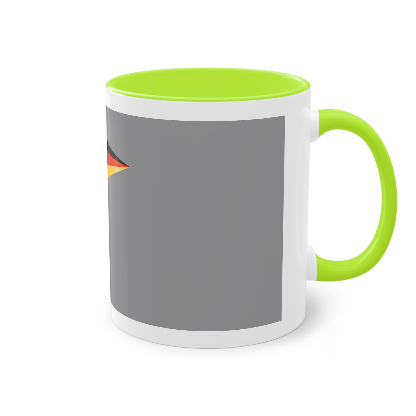 Hochwertige Teetassen mit deutschen Kulturmotiven - Soccer Motiv– Perfekt für den Morgenkaffee, weißer Außenbereich mit mehrfarbigem Innenbereich und Henkel, große; 11 Unzen