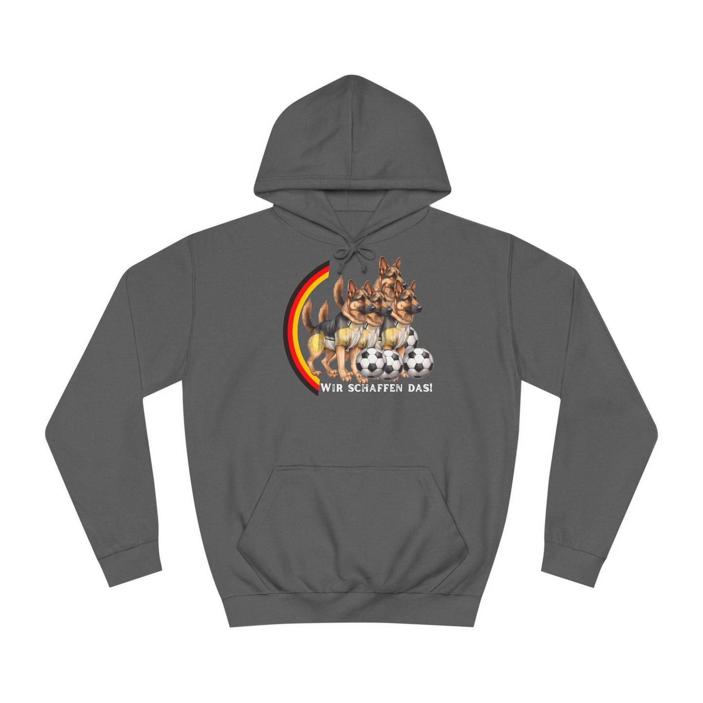 Mit den deutschen Hunden als Fan, schaffen wir das! bedruckt auf Unisex Hoodies