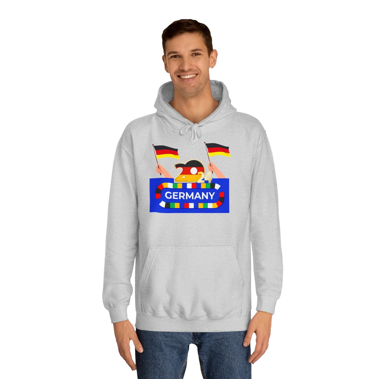 EM 2024 in Deutschland - Fußballs made in Deutschland - Beidseitig auf top Qualität Hoodies bedruckt