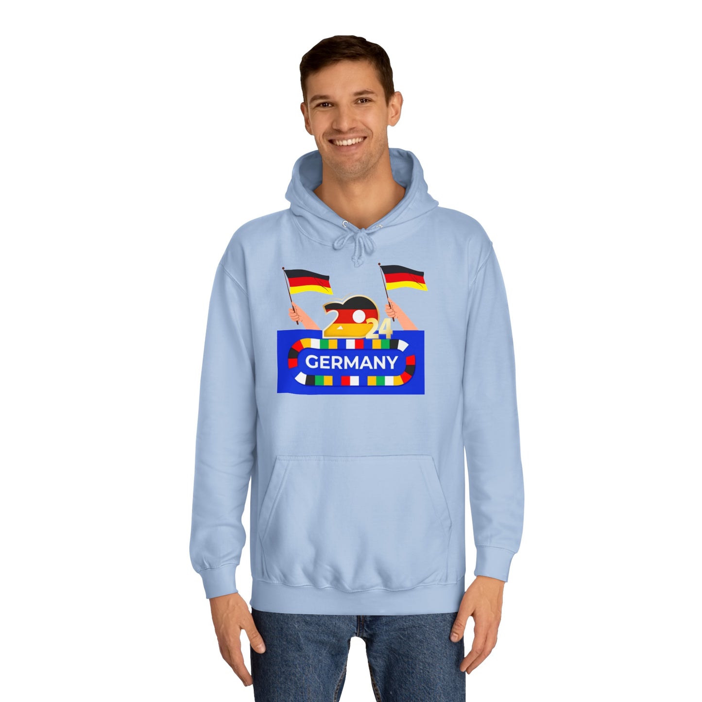 EM 2024 in Deutschland - Fußballs made in Deutschland - Beidseitig auf top Qualität Hoodies bedruckt