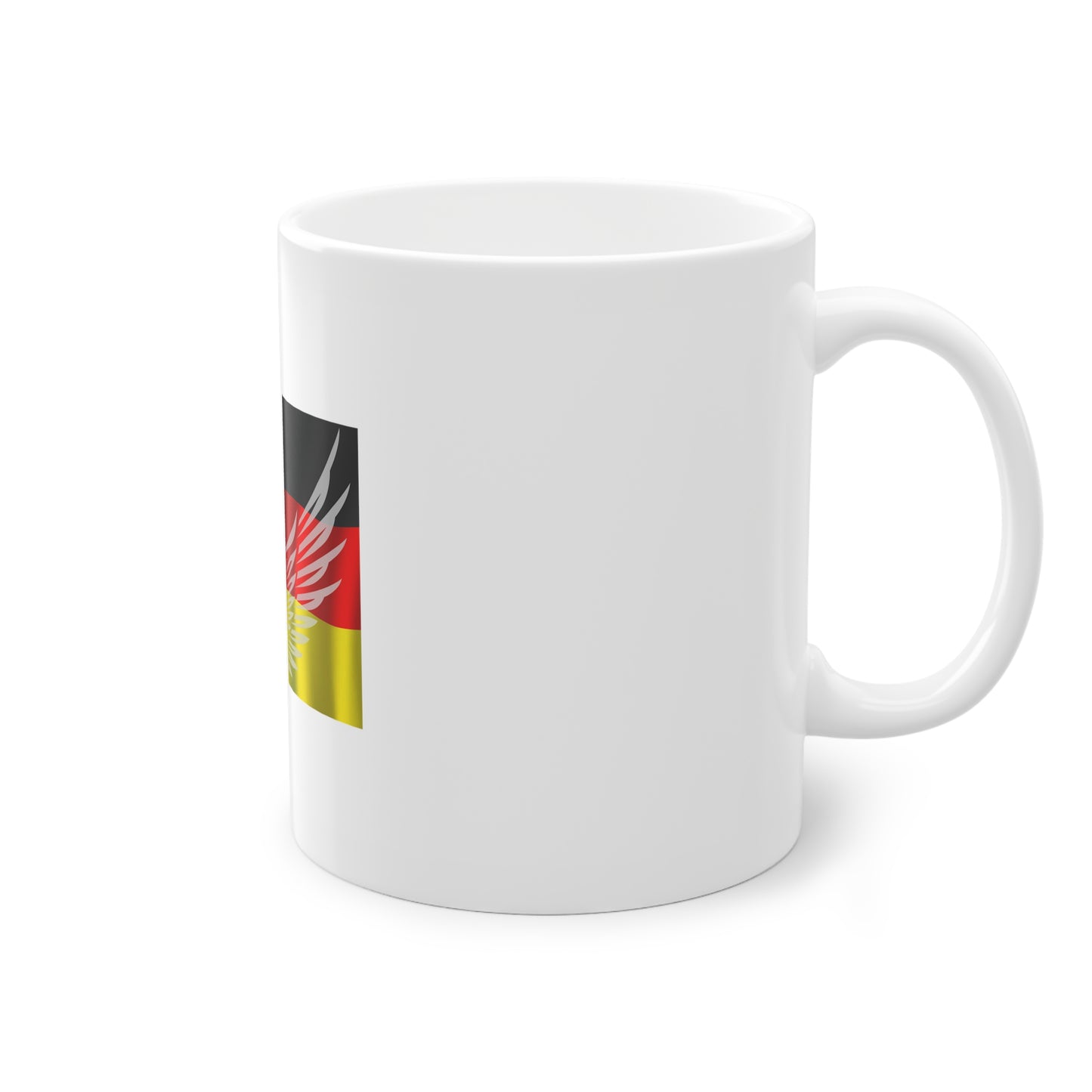 Deutscher fliegende Adler, ein Symbol für Frieden, Liebe und Einheit - auf Kaffeetassen bedruckt - Farbe: weiß, Standardtasse, groß 11 Unzen