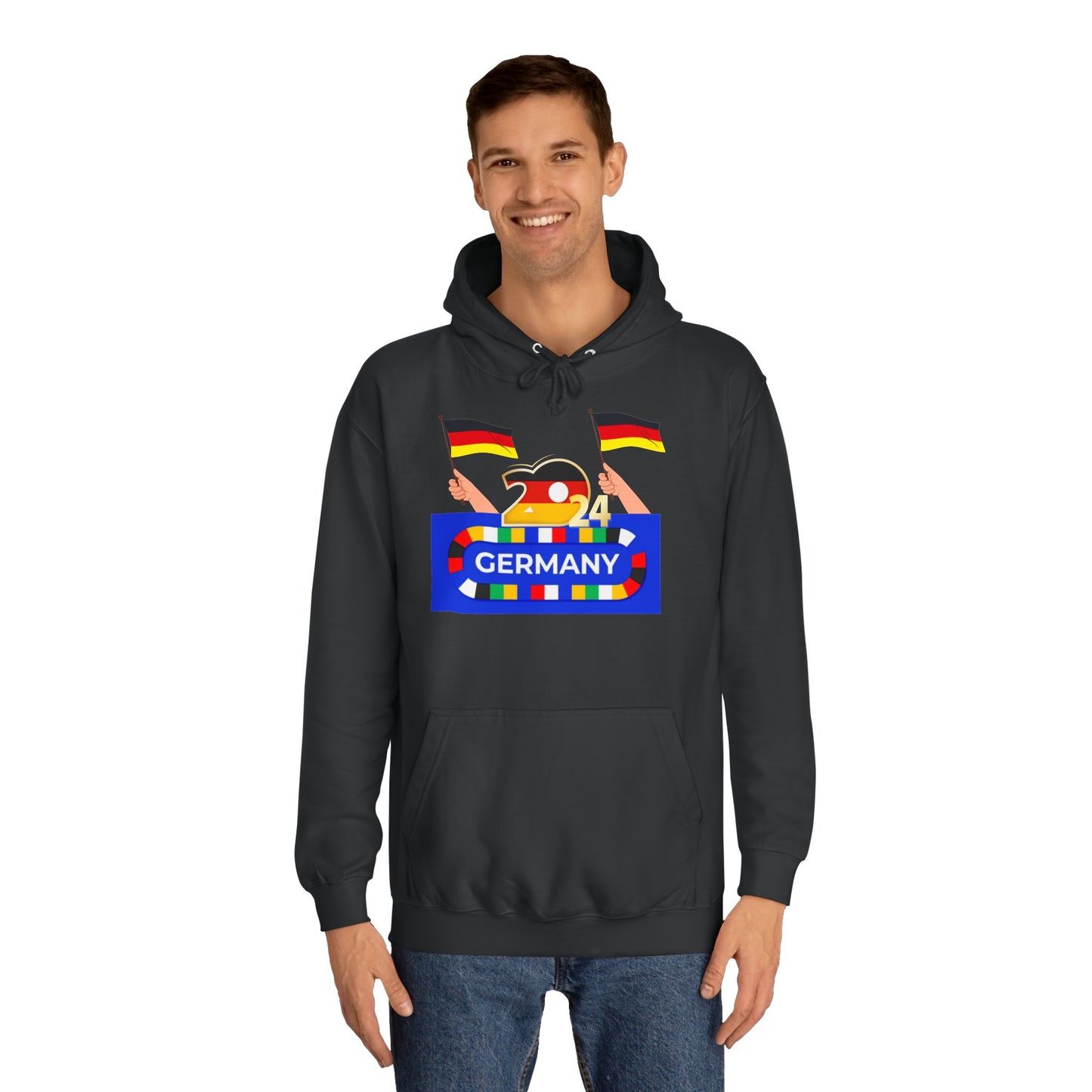 EM 2024 in Deutschland - Fußballs made in Deutschland - Beidseitig auf top Qualität Hoodies bedruckt