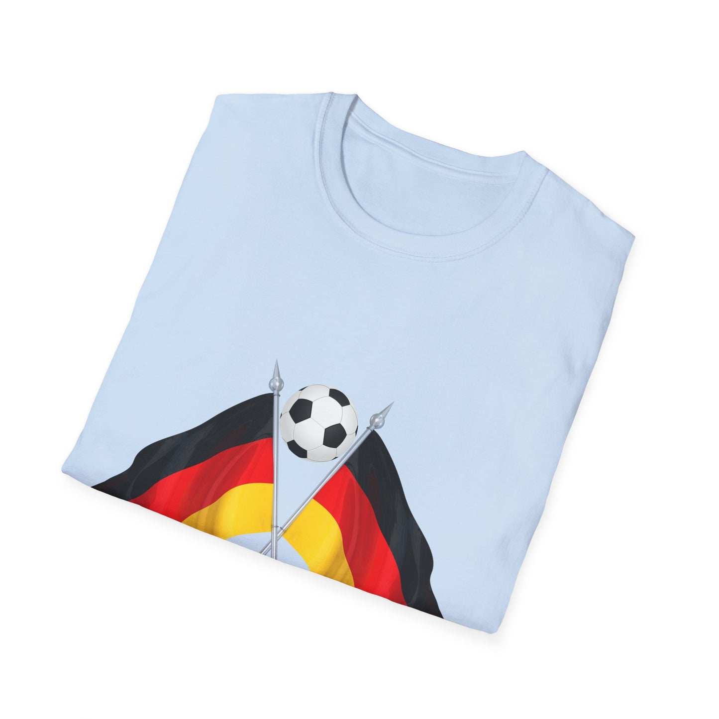 Fanmotivtrikot - Deutsche Flagge für Fußballfan auf Unisex T-Shirt