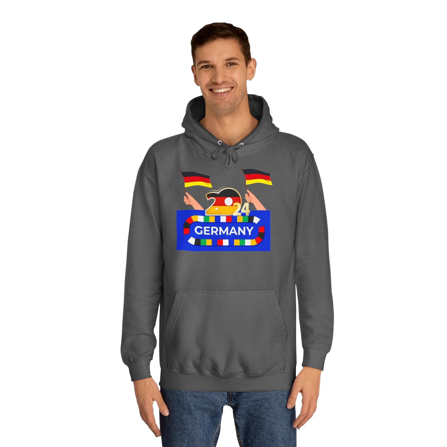 EM 2024 in Deutschland - Fußballs made in Deutschland - Beidseitig auf top Qualität Hoodies bedruckt