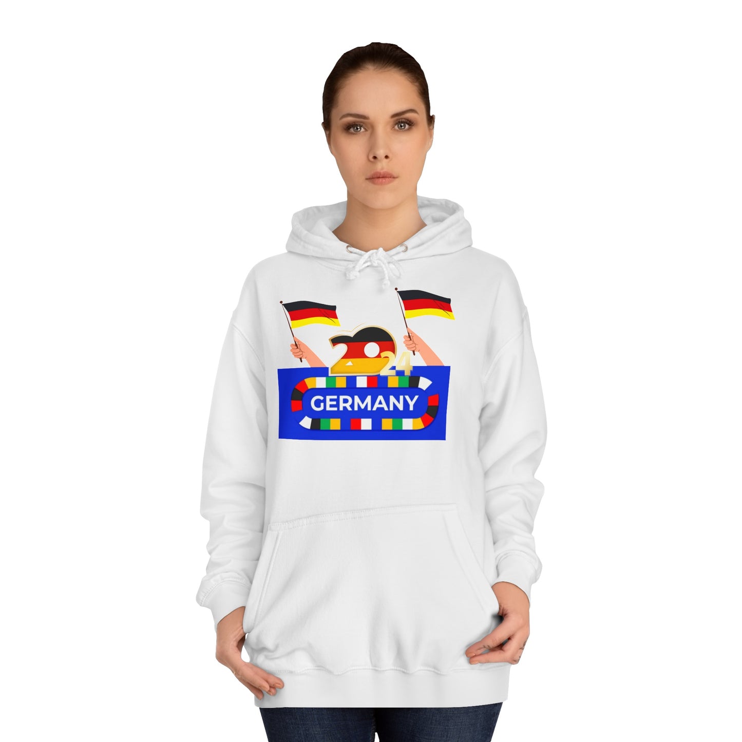 EM 2024 in Deutschland - Fußballs made in Deutschland - Beidseitig auf top Qualität Hoodies bedruckt