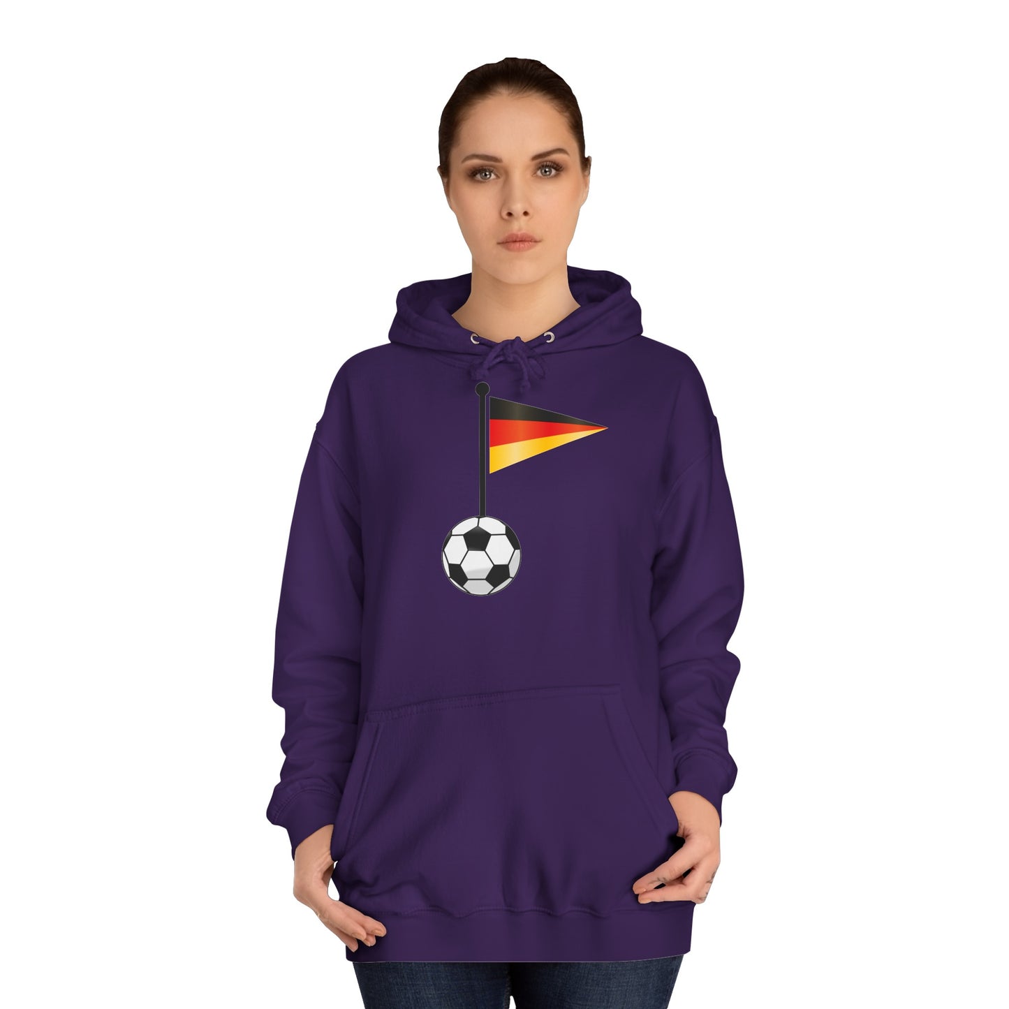 Einfach für Deutschland stehen - Immer witer - Hochwertige Unisex-Kapuzenpullover - Beidseitig