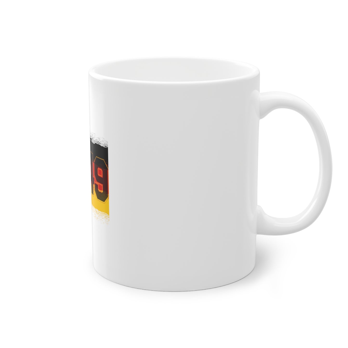 0049, die wahre Leidenschaft für Deutschland - auf Kaffeetassen bedruckt - Farbe: weiß, Standardtasse, groß 11 Unzen