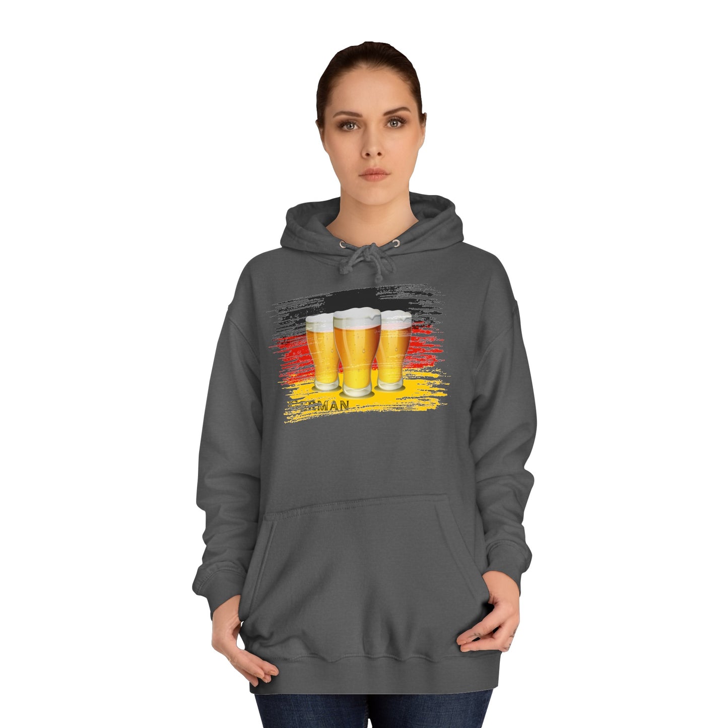 Bier Fans für Deutschland - auf Unisex Hoodies beidseitig bedruckt