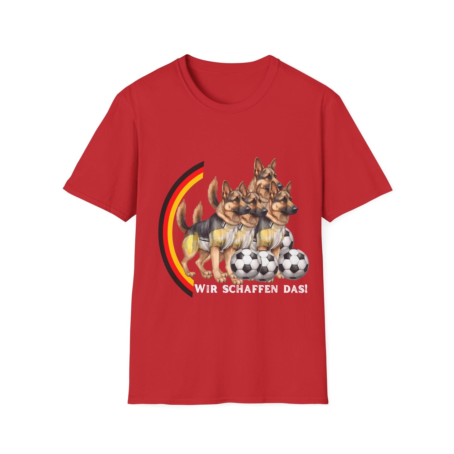 Unisex-T-Shirt, Deutschlands Bell-Brigade: Hunde in voller Unterstützung