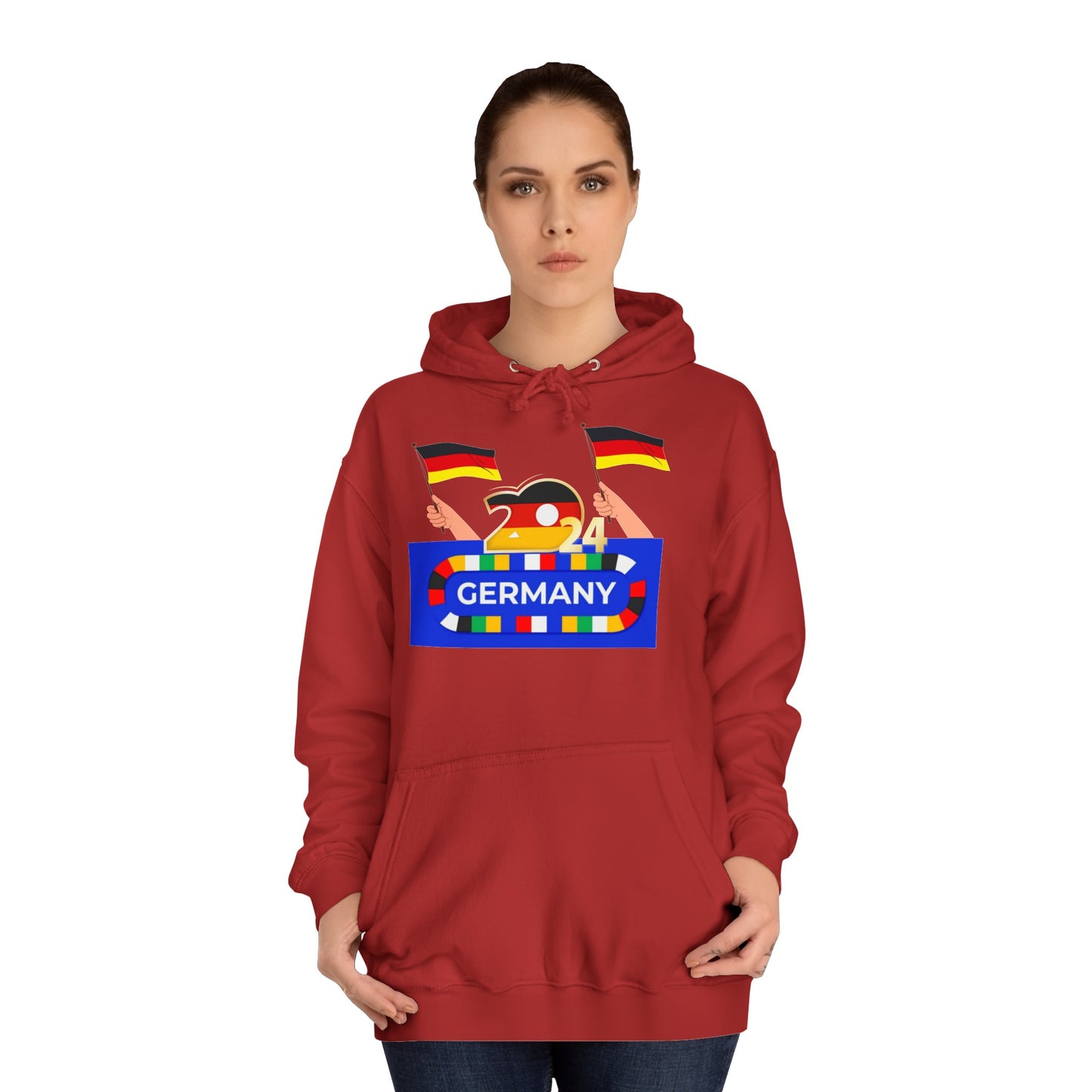 EM 2024 in Deutschland - Fußballs made in Deutschland - Beidseitig auf top Qualität Hoodies bedruckt