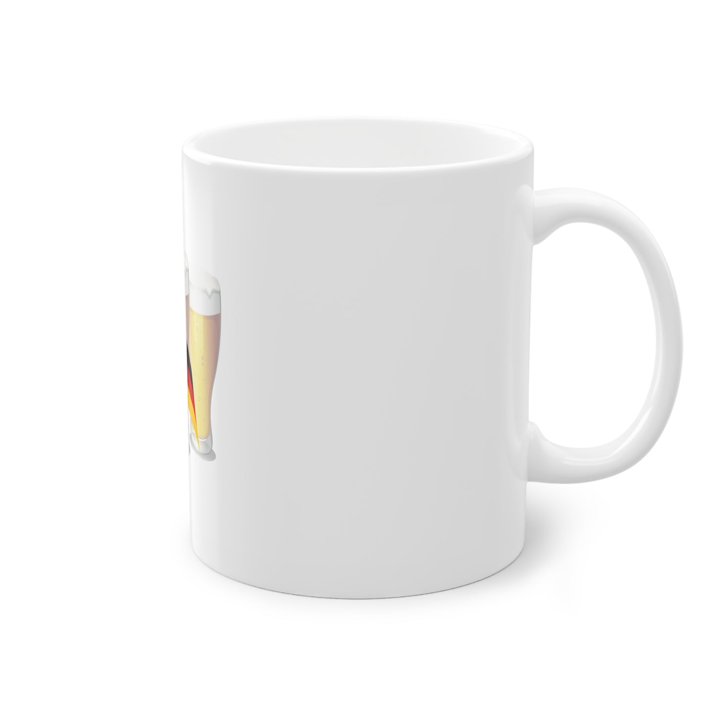 Deutsches Bier Motiv auf Kaffeetasse, Teetasse für jeden Tag bedruckt - Farbe: weiß, Standardtasse, groß 11 Unzen,
