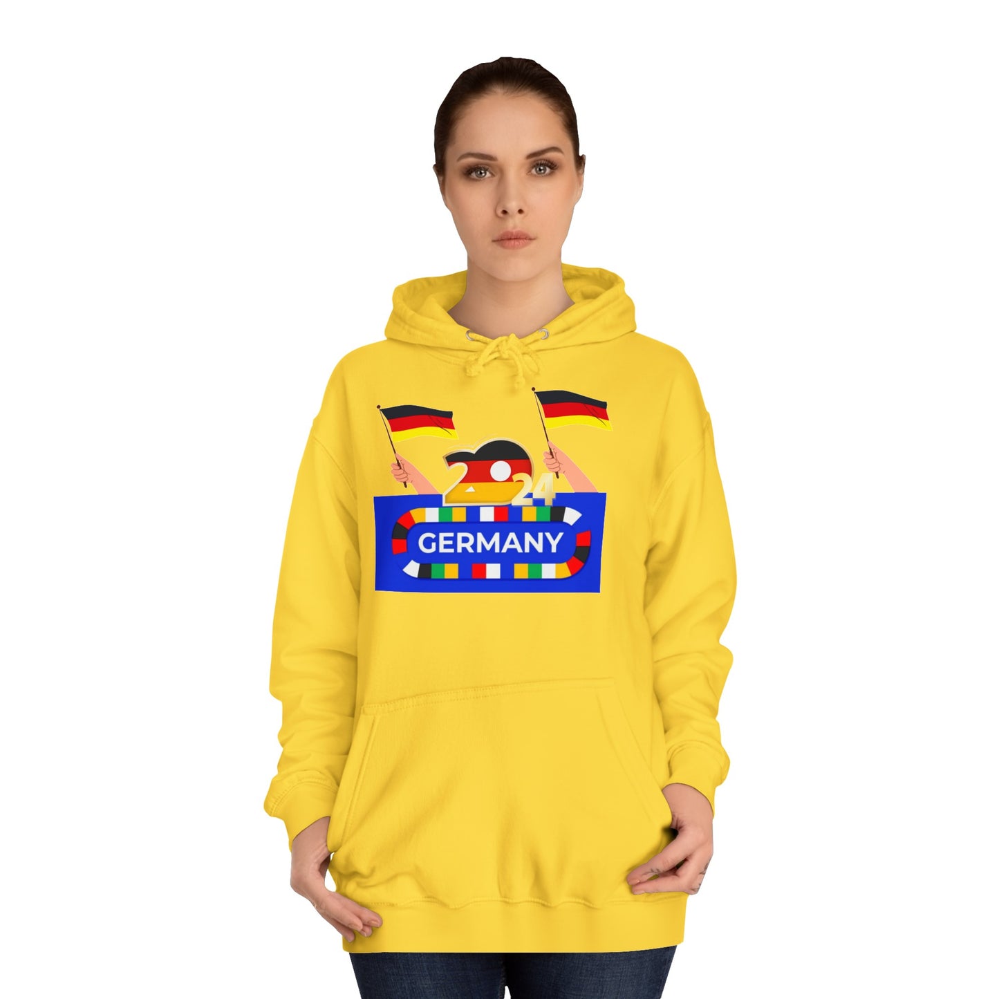 EM 2024 in Deutschland - Fußballs made in Deutschland - Beidseitig auf top Qualität Hoodies bedruckt