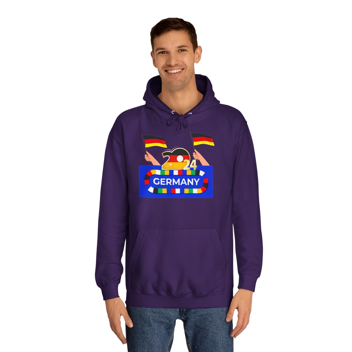 EM 2024 in Deutschland - Fußballs made in Deutschland - Beidseitig auf top Qualität Hoodies bedruckt