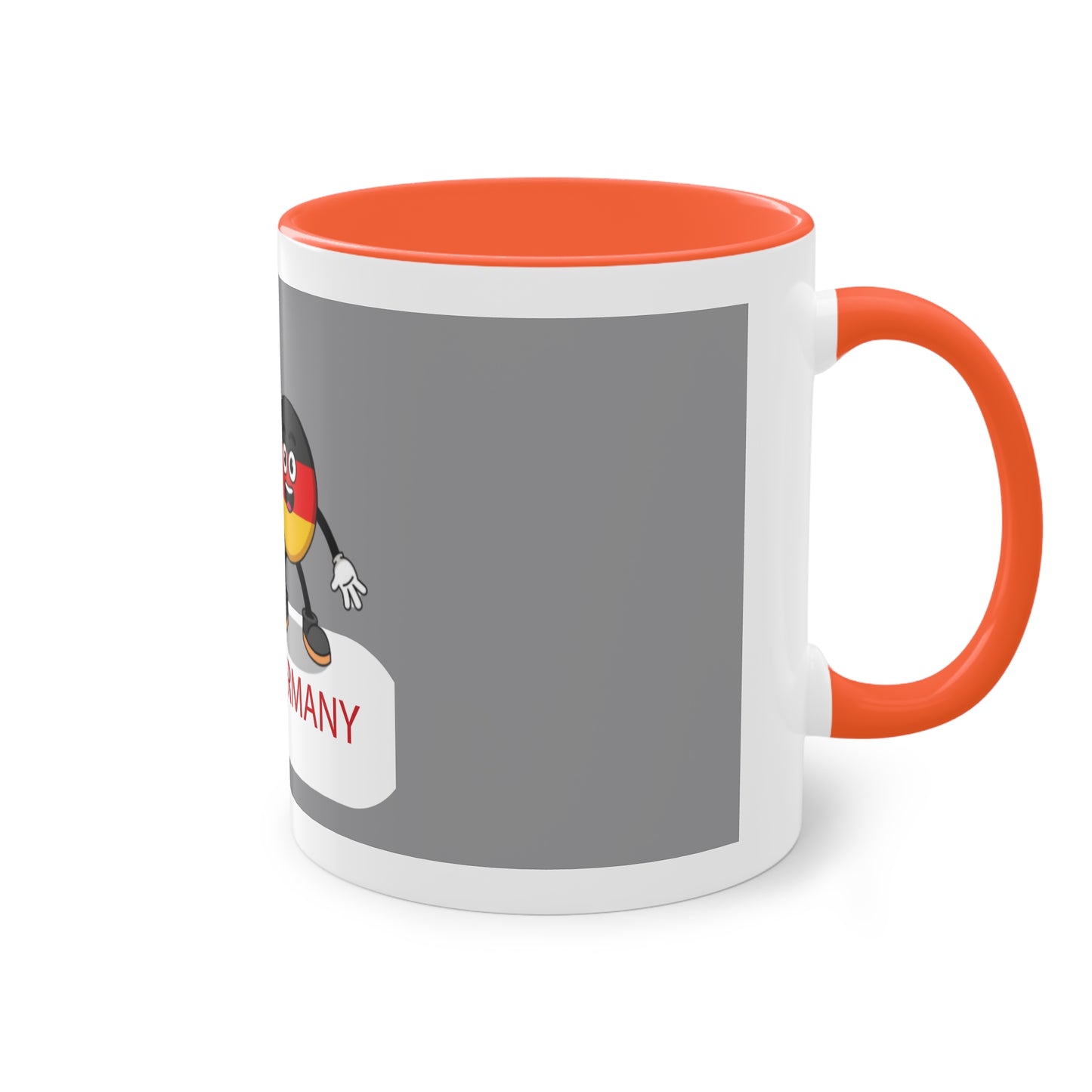 Germany - Top Fan forever - auf Kaffeetassen bedruckt; weißer Außenbereich mit mehrfarbigem Innenbereich und Henkel, große; 11 Unzen