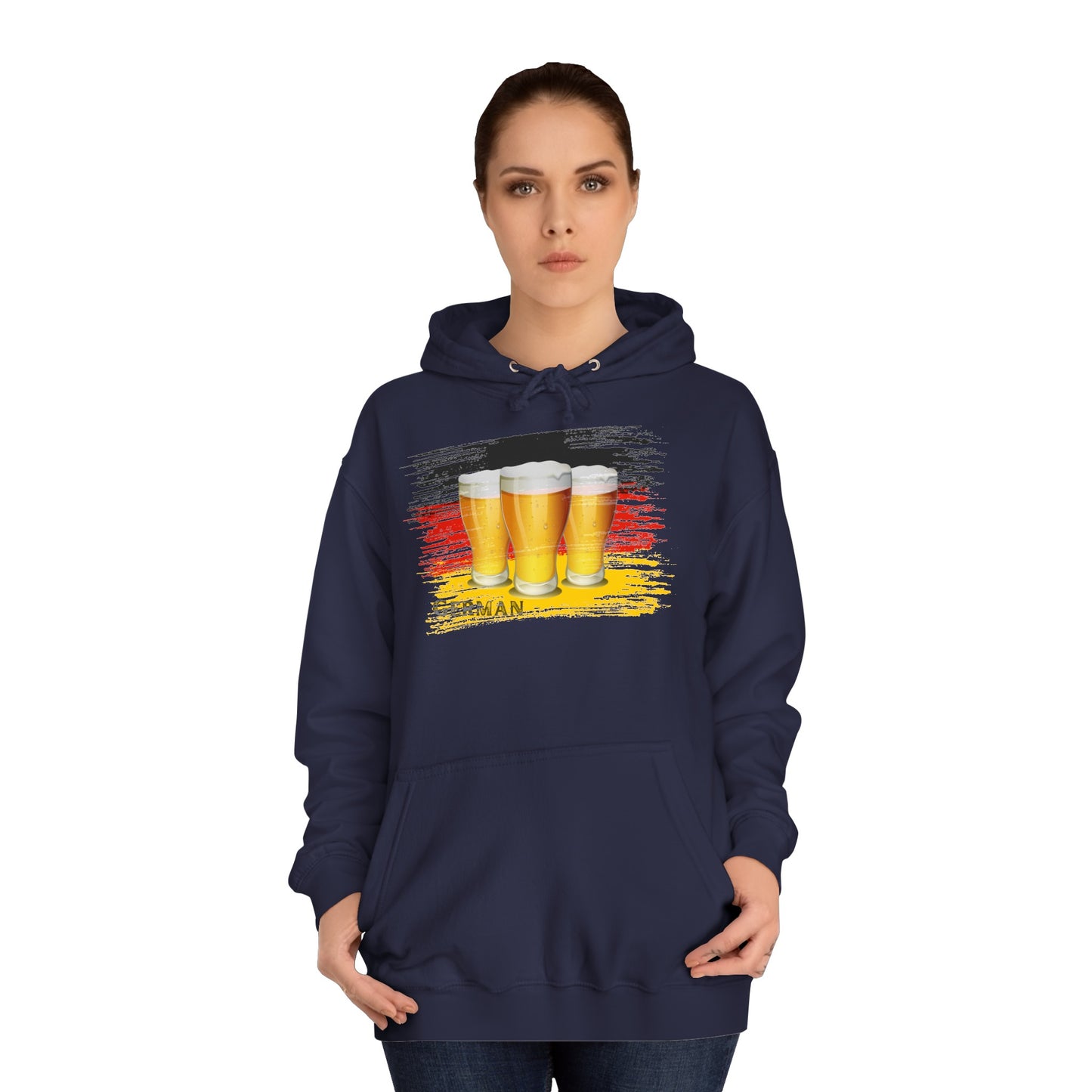 Bier Fans für Deutschland - auf Unisex Hoodies beidseitig bedruckt