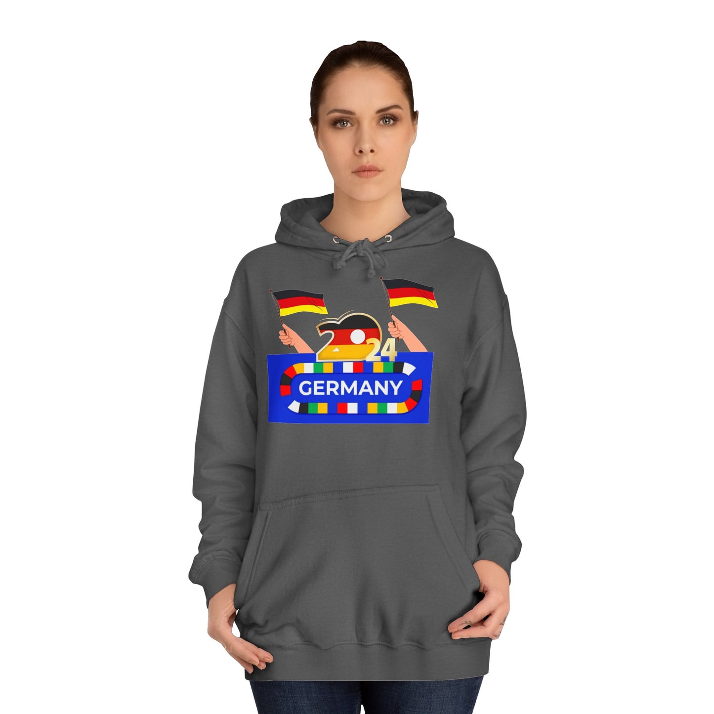EM 2024 in Deutschland - Fußballs made in Deutschland - Beidseitig auf top Qualität Hoodies bedruckt