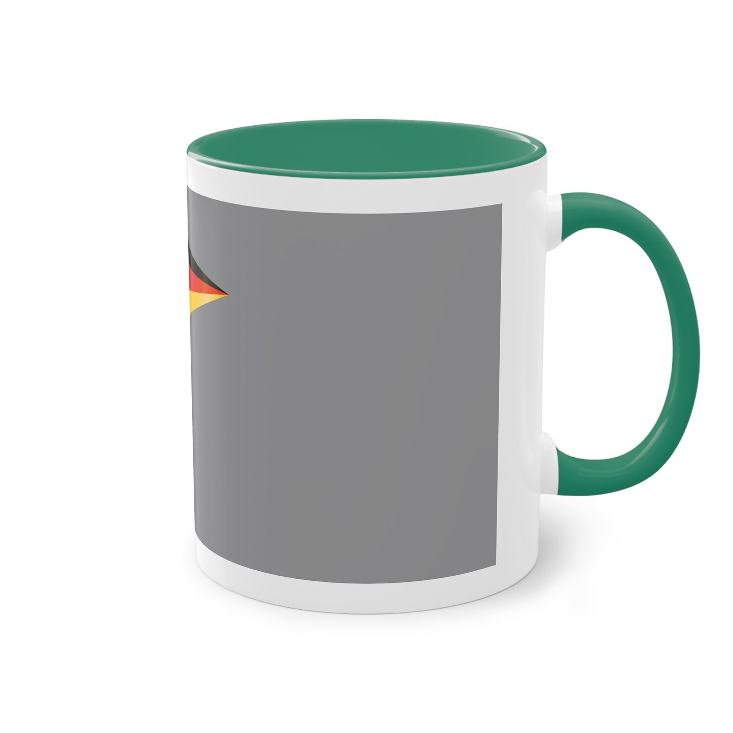 Hochwertige Teetassen mit deutschen Kulturmotiven - Soccer Motiv– Perfekt für den Morgenkaffee, weißer Außenbereich mit mehrfarbigem Innenbereich und Henkel, große; 11 Unzen