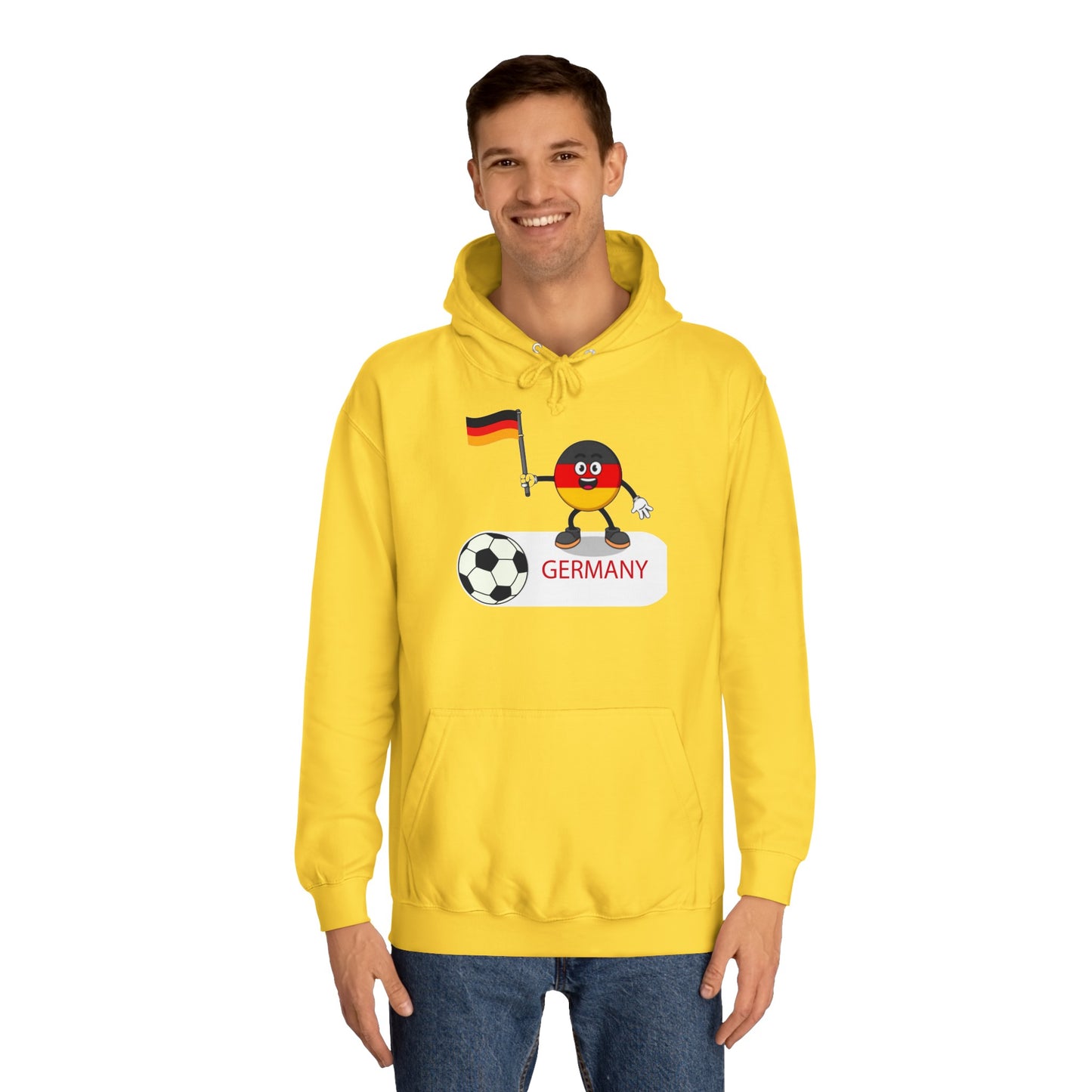 Erleben Sie die Schönheit und Leidenschaft des Fußballs in Deutschland - Hochwertige Unisex-Kapuzenpullover - Beidseitig bedruckt