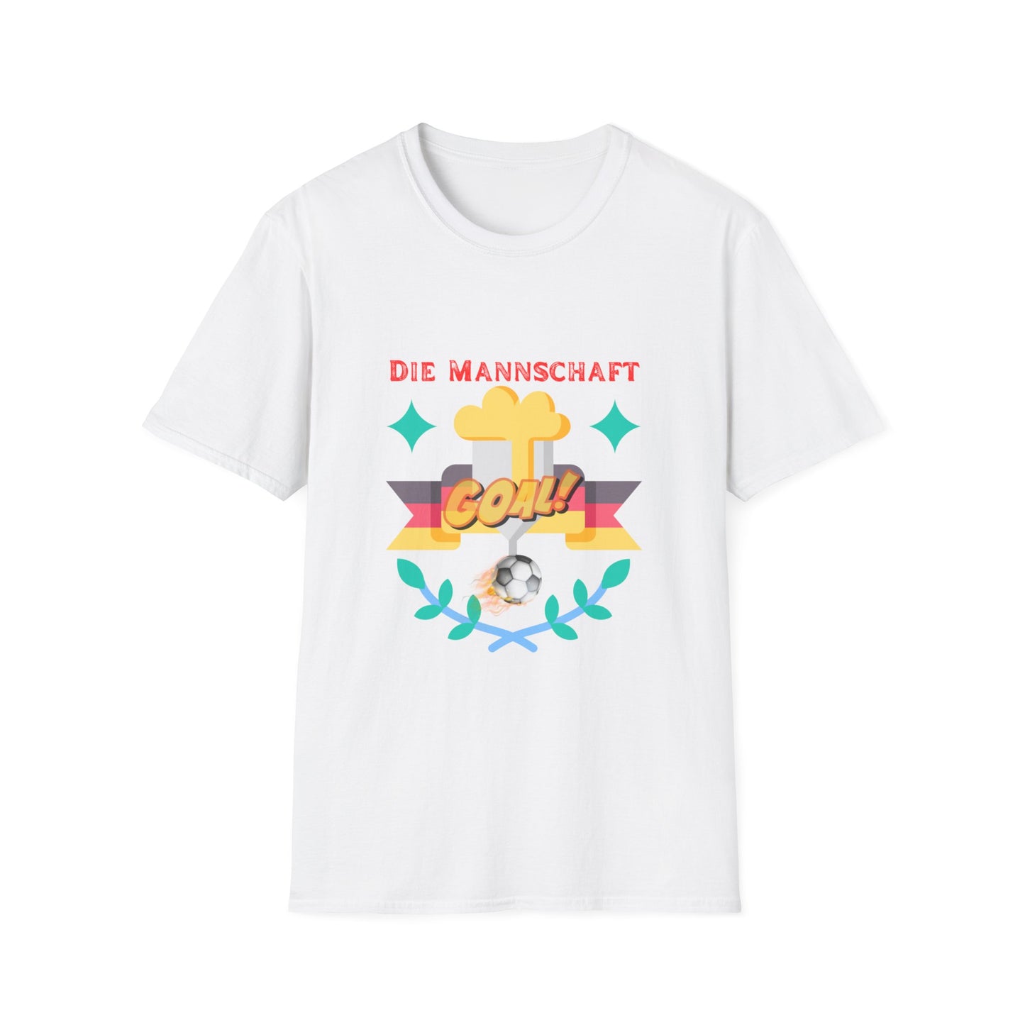Die Mannschaft schießen Toren auf unisex T-Shirts, Fanmotivtrikot, Goals for Team Germany