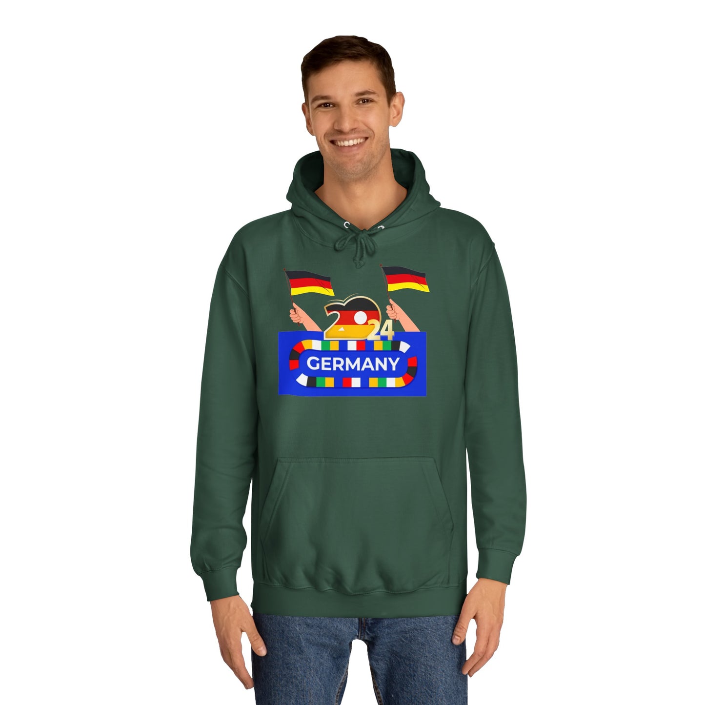 EM 2024 in Deutschland - Fußballs made in Deutschland - Beidseitig auf top Qualität Hoodies bedruckt