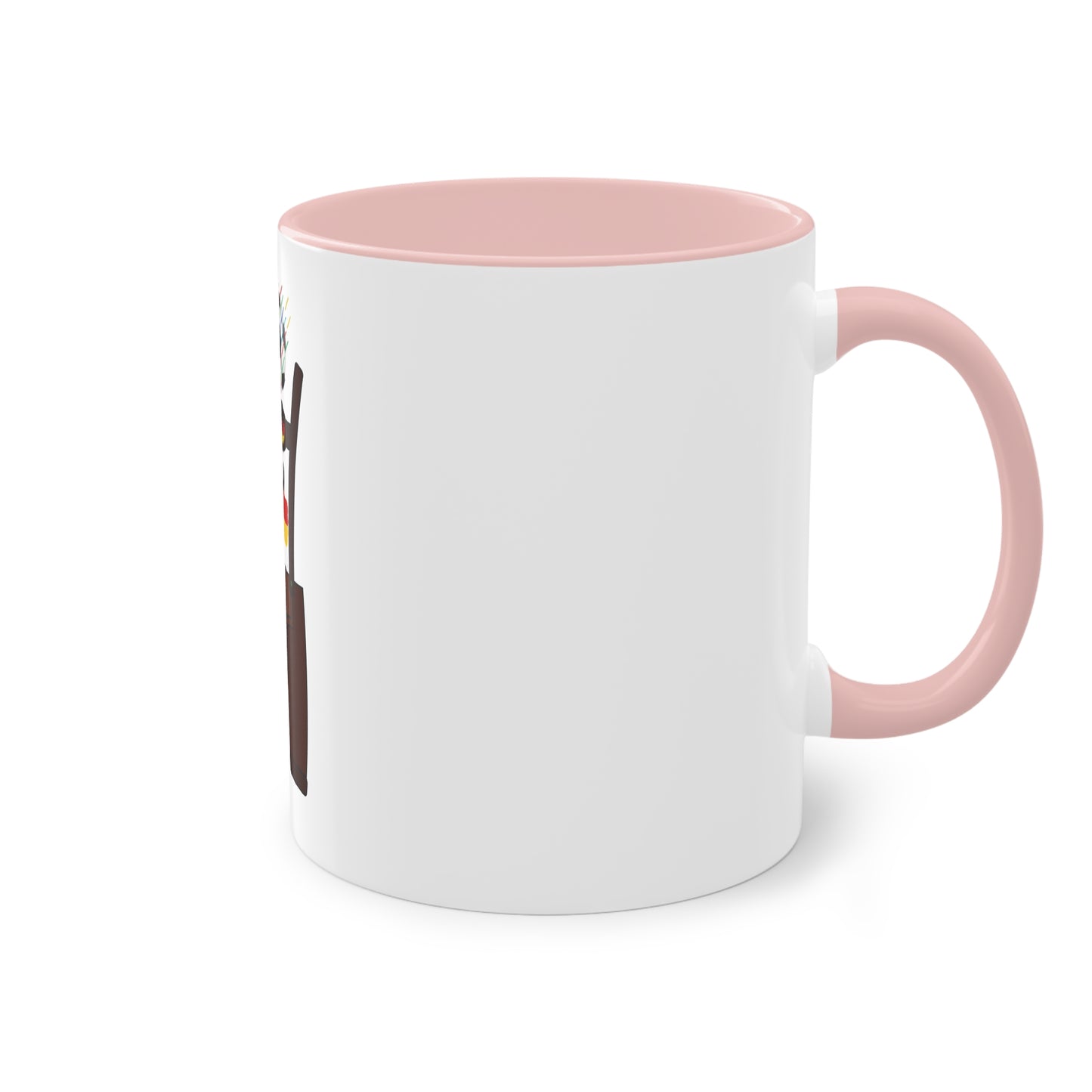 Die stolz der deutschen Kultur auf Kaffeetassen, Teetassen bedruckt; weißer Außenbereich mit mehrfarbigem Innenbereich und Henkel, große; 11 Unzen.