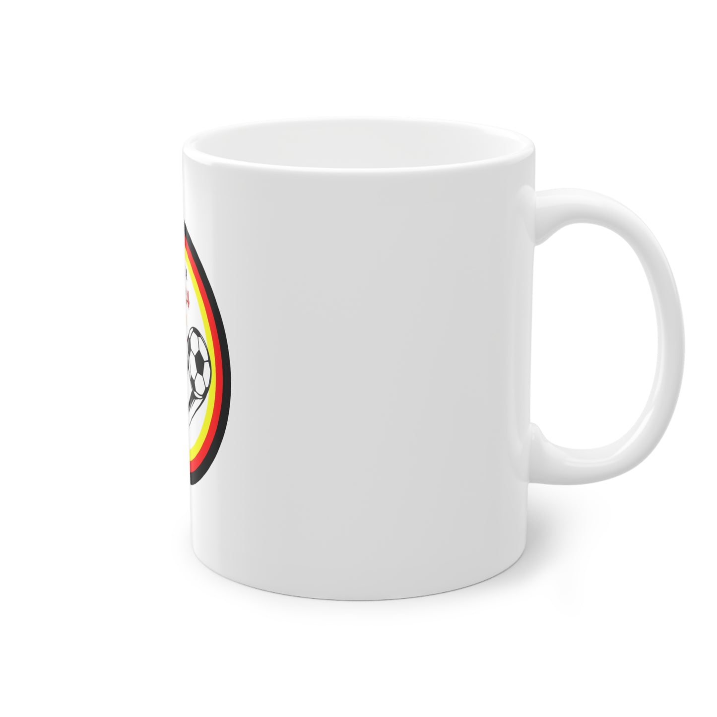 Euro 2024 Füßball auf Kaffeetassen bedruckt - Farbe: weiß, Standardtasse, groß 11 Unzen
