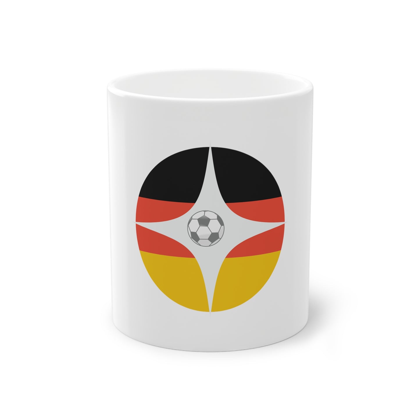 Die wahre Leidenschaft für Fußball - auf Kaffeetassen bedruckt - Farbe: weiß, Standardtasse, groß 11 Unzen