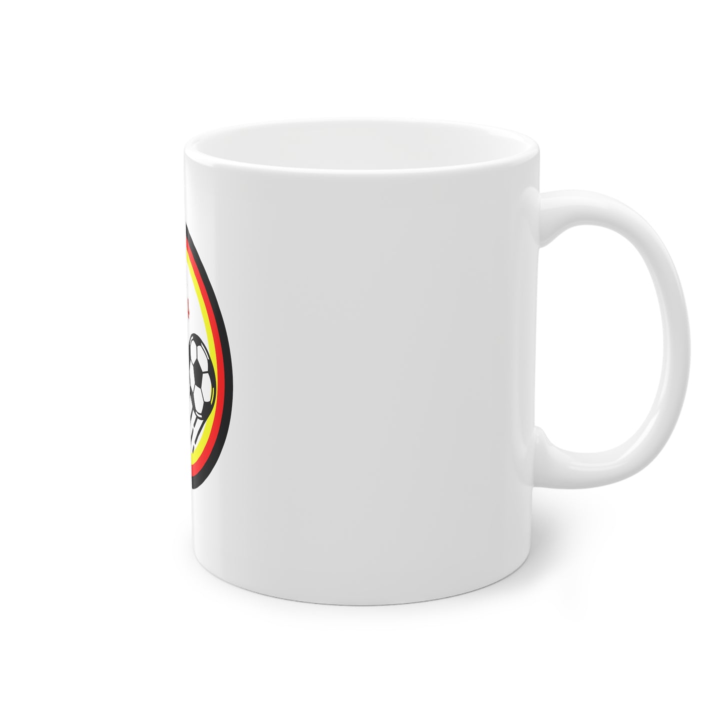 EM Deutschland 2024 auf Kaffeetassen bedruckt - Farbe: weiß, Standardtasse, groß 11 Unzen