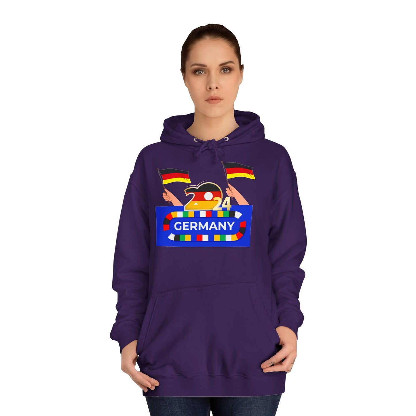 EM 2024 in Deutschland - Fußballs made in Deutschland - Beidseitig auf top Qualität Hoodies bedruckt