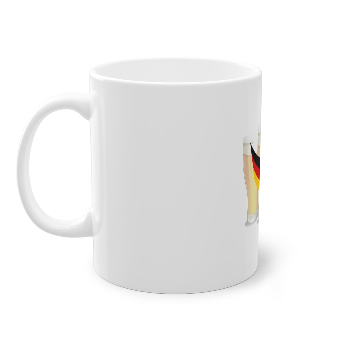 Deutsches Bier Motiv auf Kaffeetasse, Teetasse für jeden Tag bedruckt - Farbe: weiß, Standardtasse, groß 11 Unzen,