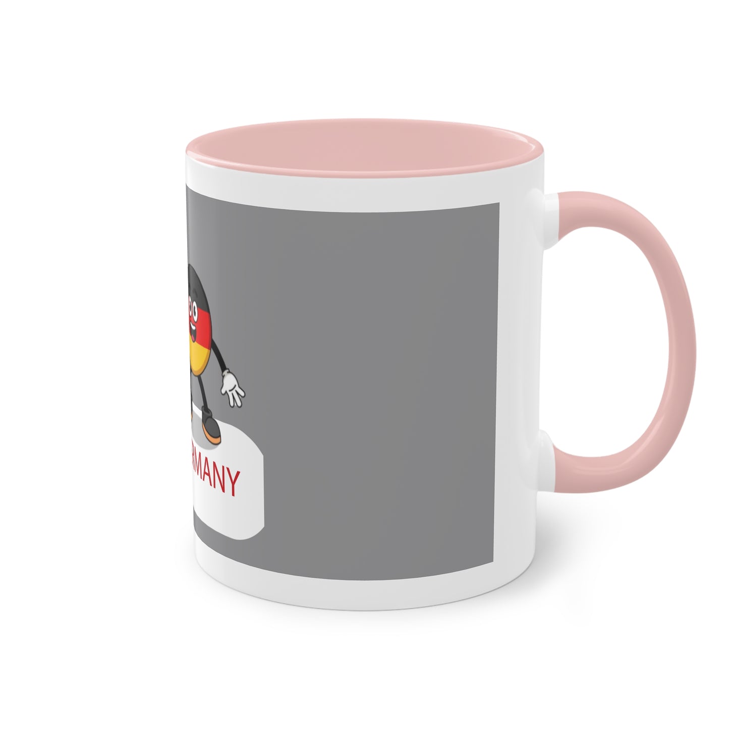 Germany - Top Fan forever - auf Kaffeetassen bedruckt; weißer Außenbereich mit mehrfarbigem Innenbereich und Henkel, große; 11 Unzen