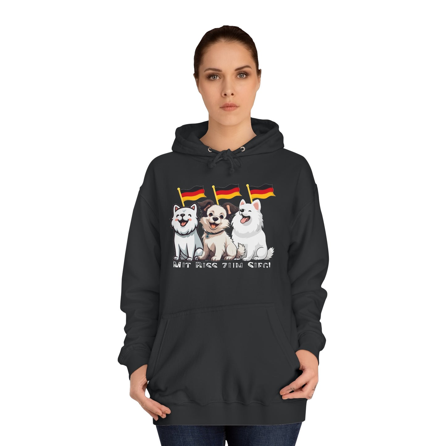 Deutsche Welpen als beste Fans aller Zeiten - gedruckt auf hochwertigen Hoodies.