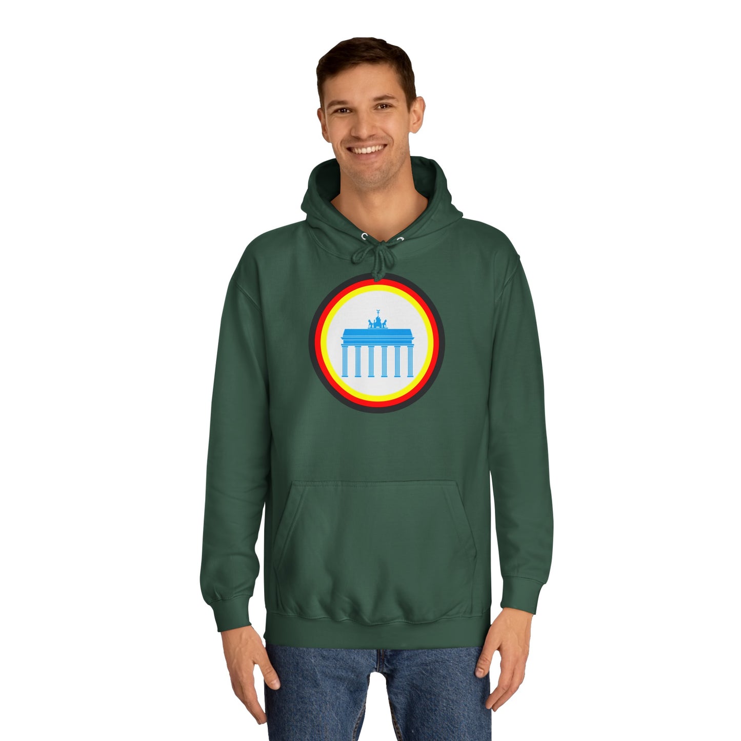 Brandenburger Tor auf Unisex-College-Hoodie, Kapuzenpullover, beidseitig bedruckt