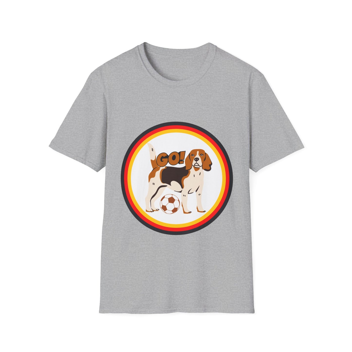 Deutsche Hunde für die Nationalmannschaft, Fußballfan T-Shirts, Flagge, Fanmotivtrikot, Fan Unisex T-Shirt
