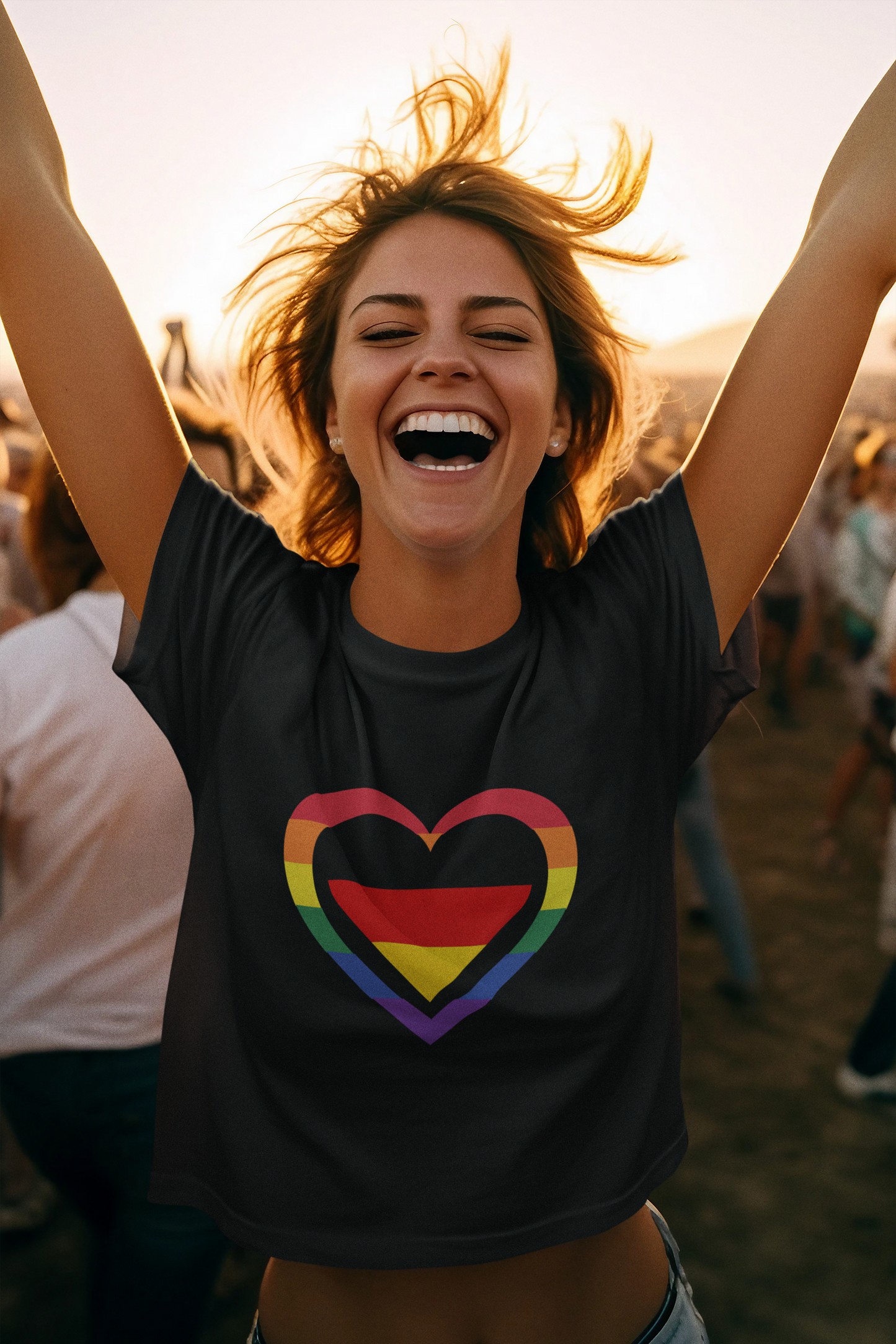 Regenbogenzauber, Einzigartige T-Shirt Designs für alle! Farbenfrohe Eleganz, Bunte Mode mit lebendigen Rainbow-Motiven, Deutsche Liebe