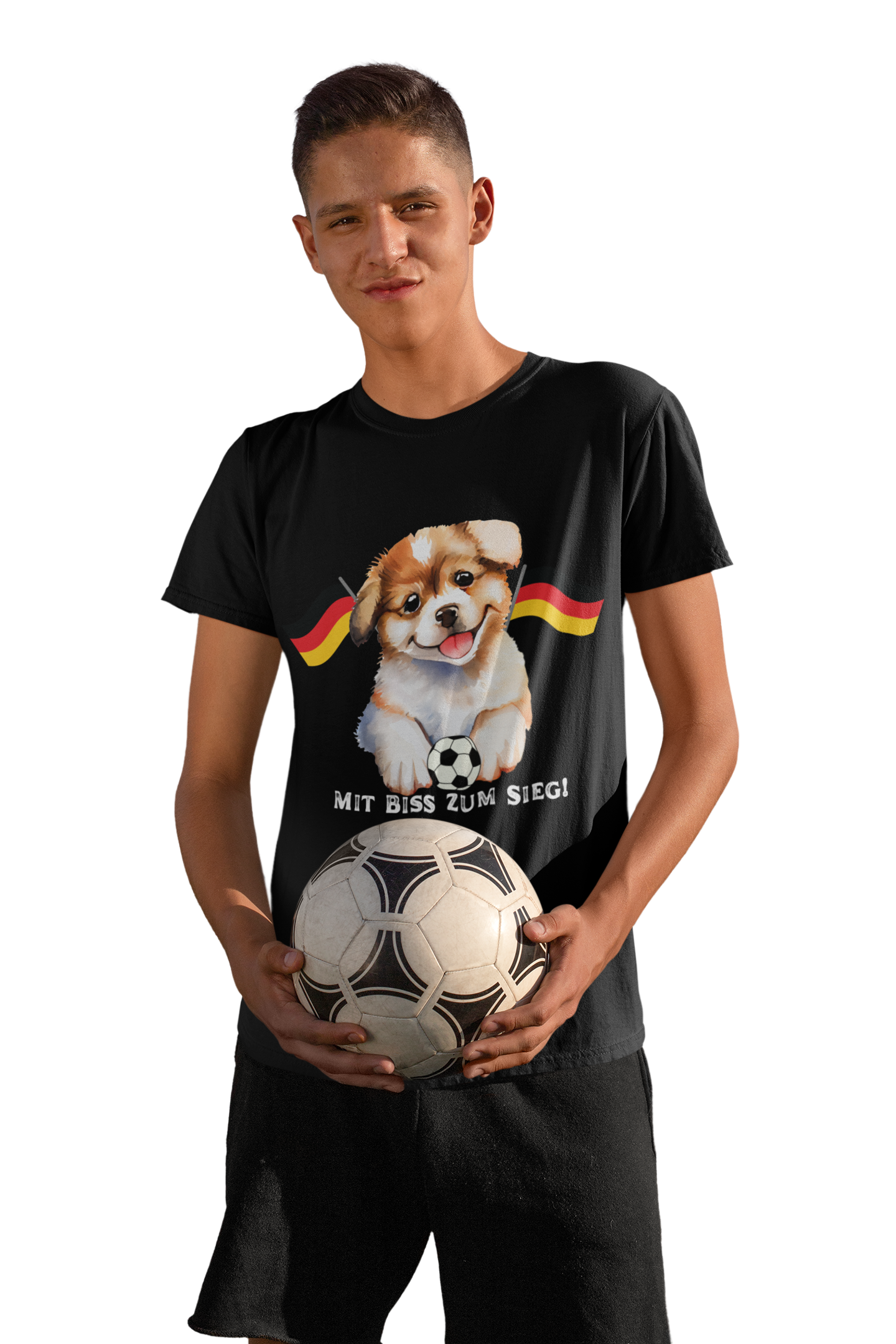 Deutsche Hunde für die Nationalmannschaft, Fußballfan T-Shirts, Flagge, Fanmotivtrikot, Fan Unisex T-Shirt, Tore, EM 2024, German soccer