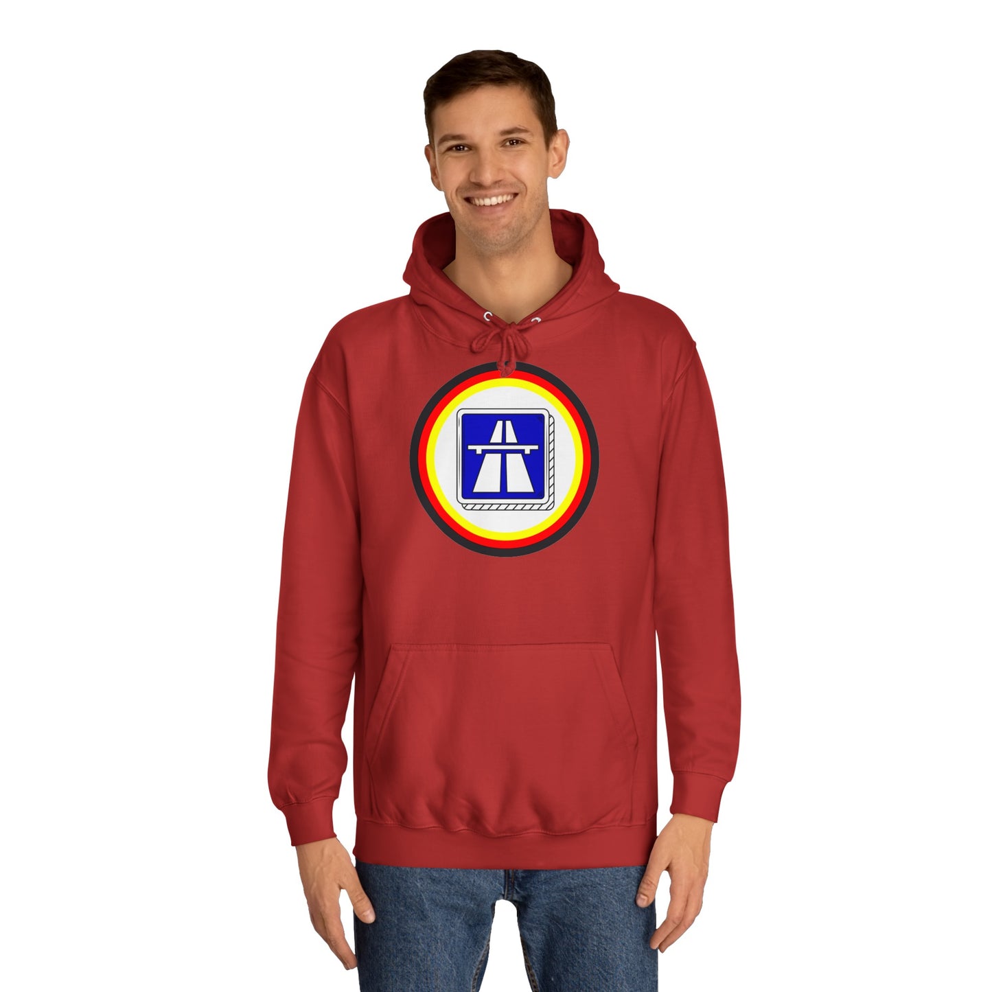 Hochwertige Unisex Hoodies für Autobahnfans - Beide Seiten gedruckt - German Highway - No speed limit