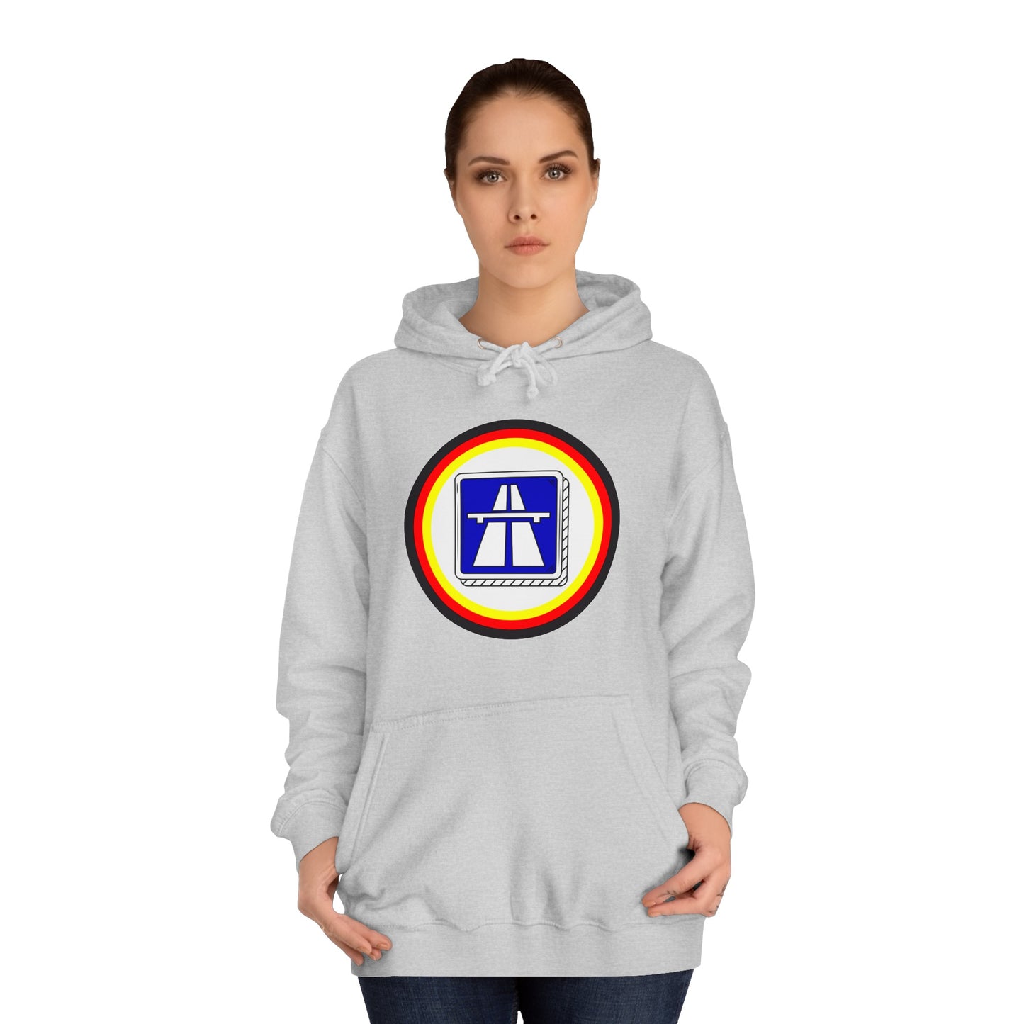 Autobahnschild auf TOP Qualität Hoodies beidseitig bedruckt - Gute Fahrt