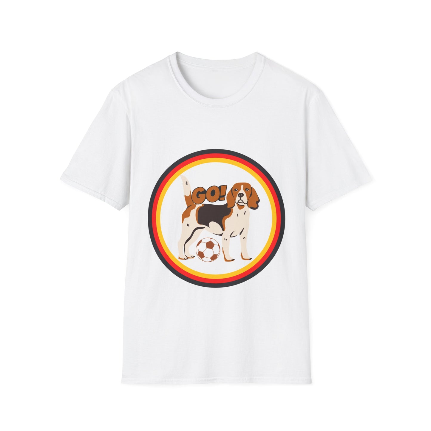 Deutsche Hunde für die Nationalmannschaft, Fußballfan T-Shirts, Flagge, Fanmotivtrikot, Fan Unisex T-Shirt