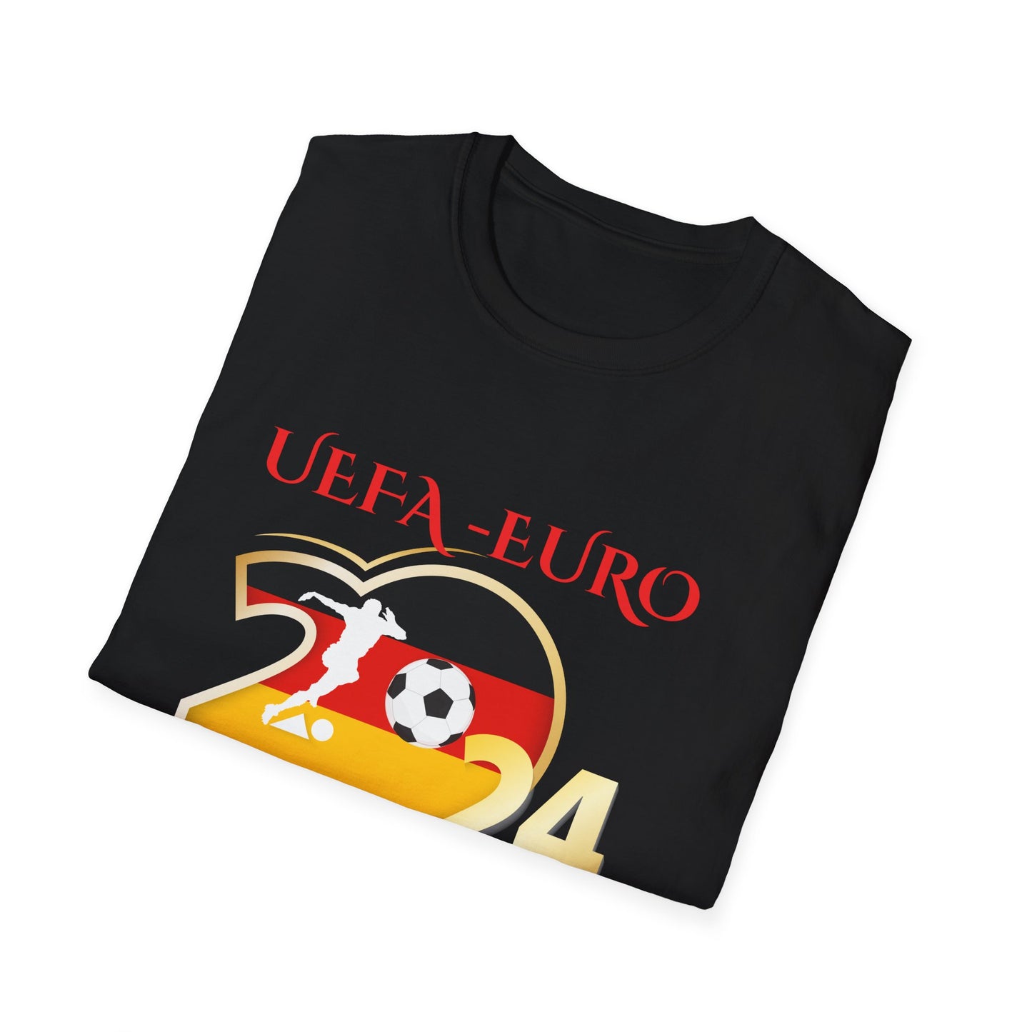 UEFA, EM 2024 in Deutschland - Unisex T-Shirt mit Verschieden Motiven für echte Fußballfans -Go Team German!