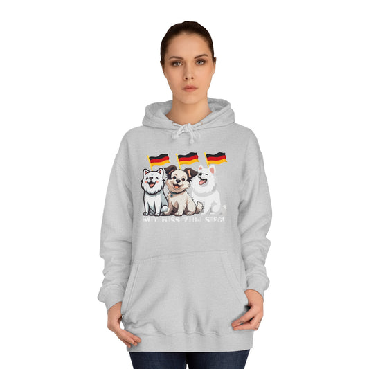 Deutsche Welpen als beste Fans aller Zeiten -  gedruckt auf hochwertigen Hoodies.