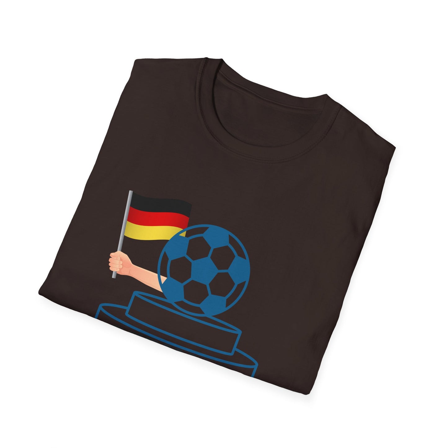 Herzlich Willkommen in Deutschland, Unisex T-Shirt mit Frieden und Liebe für Fußball, Welcome to German Football success, I Love Germany